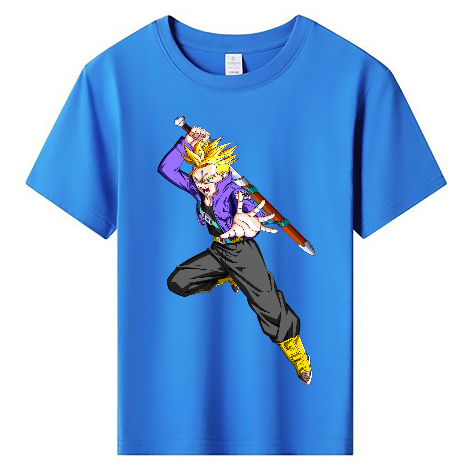 （画像用） ドラゴンボール トランクス（Torankusu）DRAGON BALL Trunks 綿100％キッズTシャツ（フロントプリント）